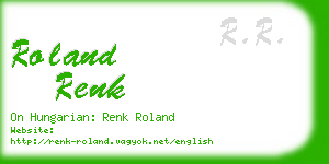 roland renk business card